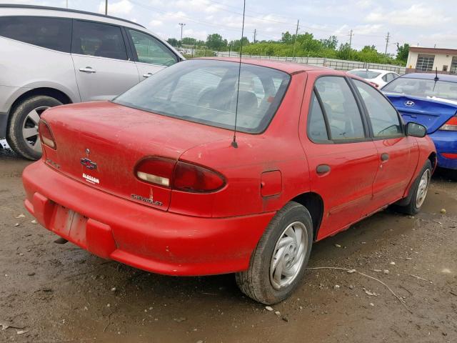 1G1JF524XV7190509 - 1997 CHEVROLET CAVALIER L RED photo 4