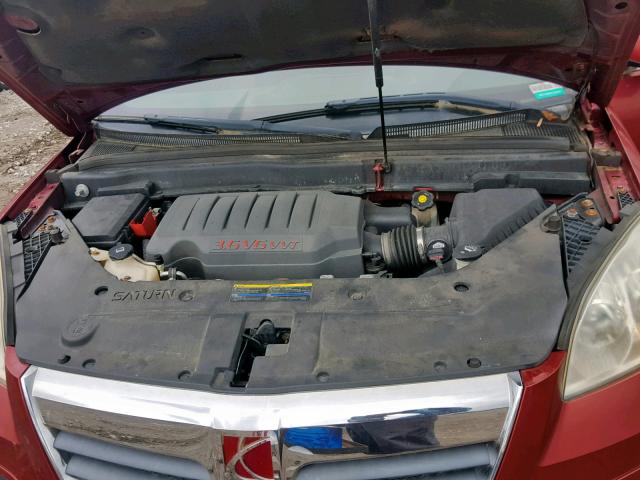 5GZEV23707J149975 - 2007 SATURN OUTLOOK XR წითელი ფოტო 7