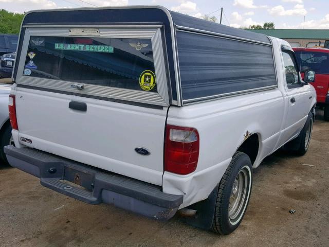 1FTYR10D22PB24203 - 2002 FORD RANGER WHITE photo 4