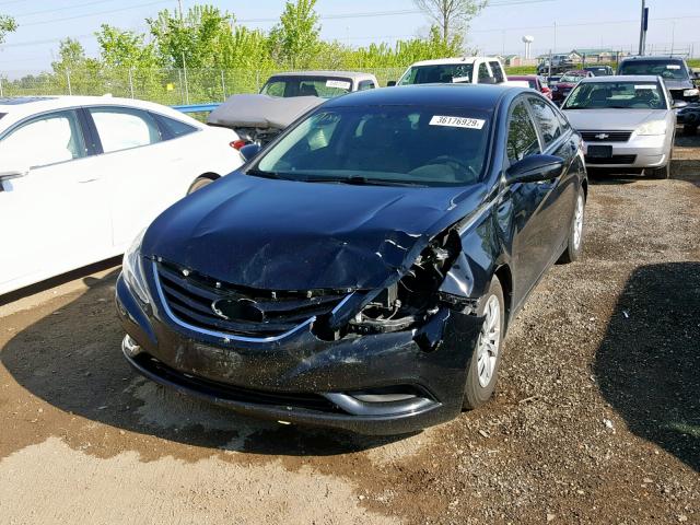 5NPEB4AC0BH016186 - 2011 HYUNDAI SONATA GLS BLACK photo 2