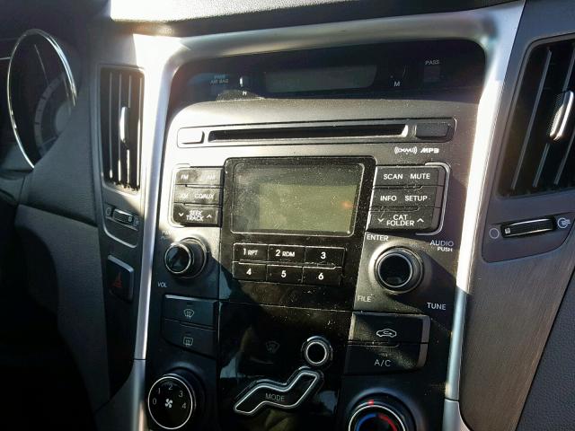 5NPEB4AC0BH016186 - 2011 HYUNDAI SONATA GLS BLACK photo 9