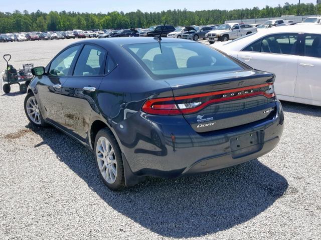 1C3CDFCA4DD720607 - 2013 DODGE DART LIMIT GRAY photo 3