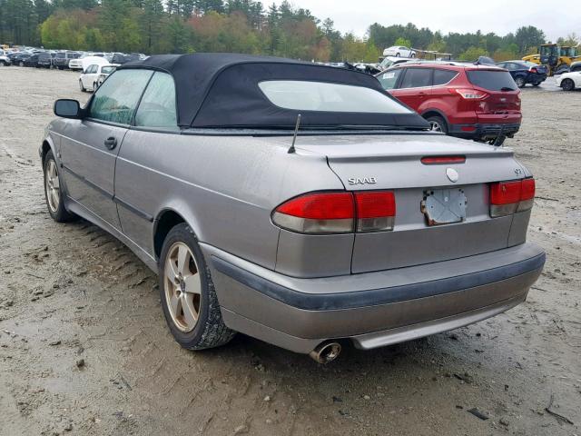 YS3DF78K927004565 - 2002 SAAB 9-3 SE GRAY photo 3