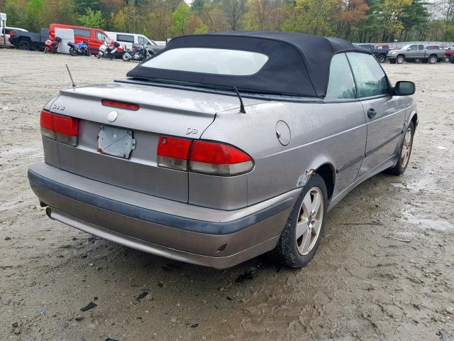 YS3DF78K927004565 - 2002 SAAB 9-3 SE GRAY photo 4