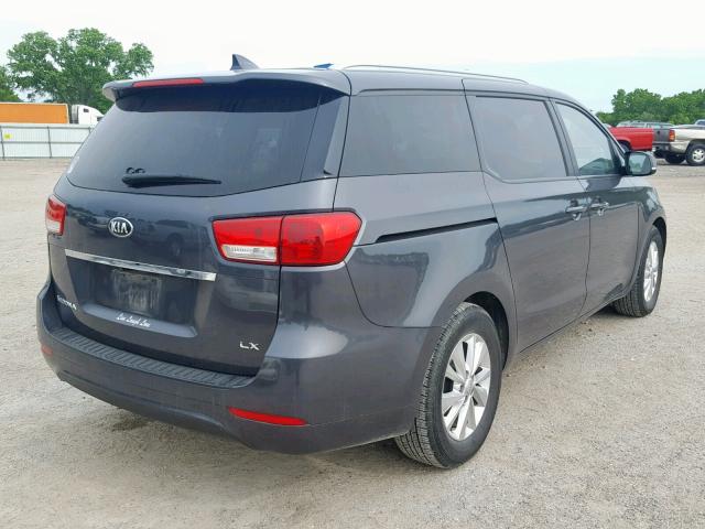 KNDMB5C10F6057804 - 2015 KIA SEDONA LX GRAY photo 4