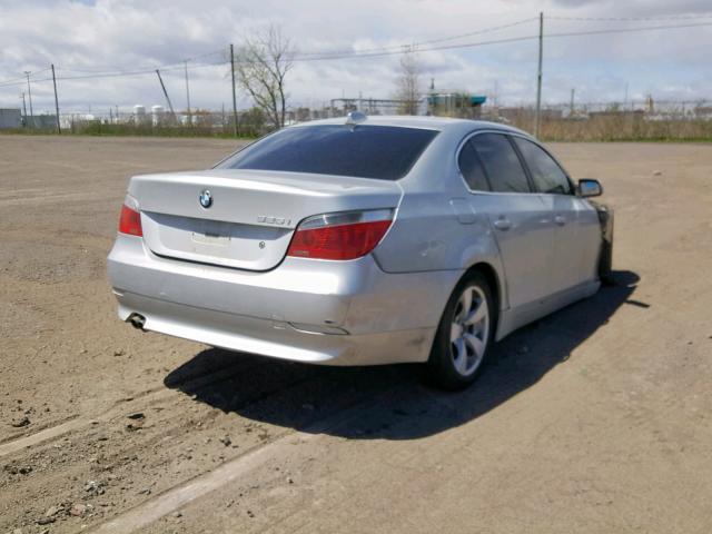 WBANA53525B864192 - 2005 BMW 525 I SILVER photo 4