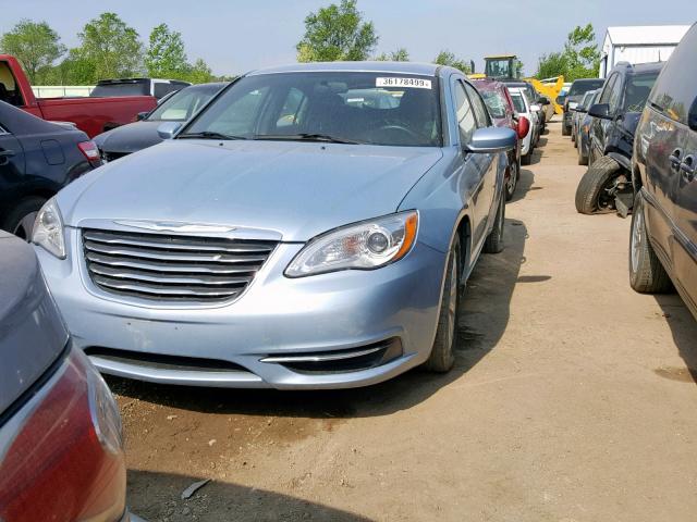 1C3CCBBB0CN175763 - 2012 CHRYSLER 200 TOURIN BLUE photo 2