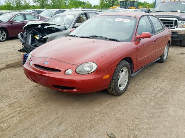 1FALP52U3VG139405 - 1997 FORD TAURUS GL RED photo 2