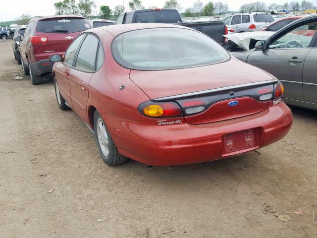 1FALP52U3VG139405 - 1997 FORD TAURUS GL RED photo 3