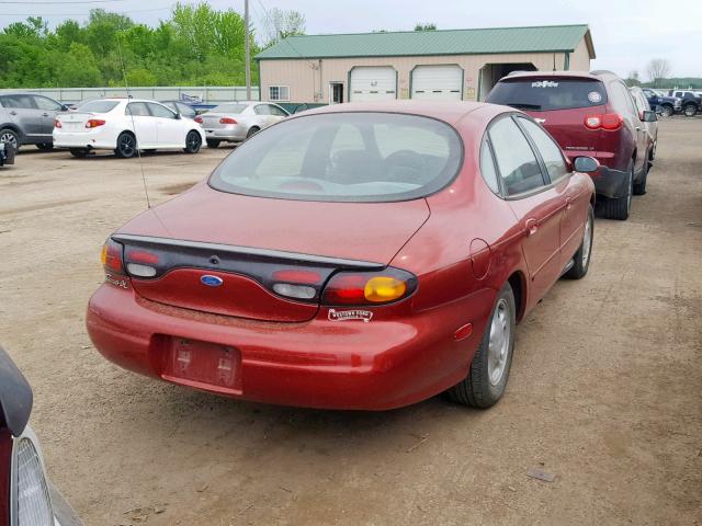 1FALP52U3VG139405 - 1997 FORD TAURUS GL RED photo 4