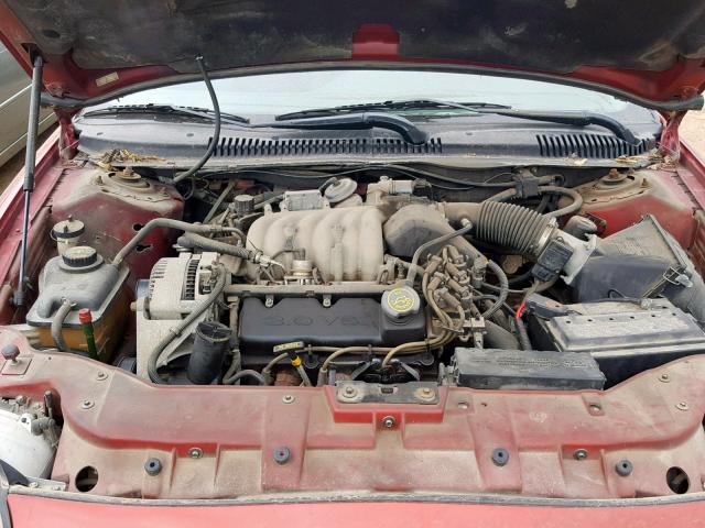 1FALP52U3VG139405 - 1997 FORD TAURUS GL RED photo 7