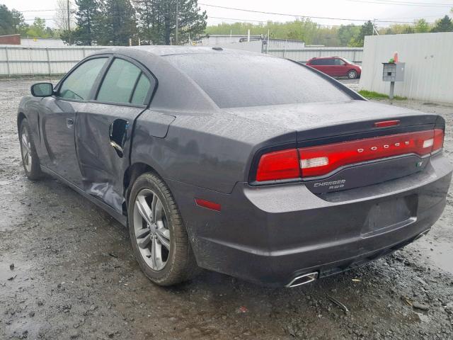 2C3CDXJG2DH678759 - 2013 DODGE CHARGER SX GRAY photo 3