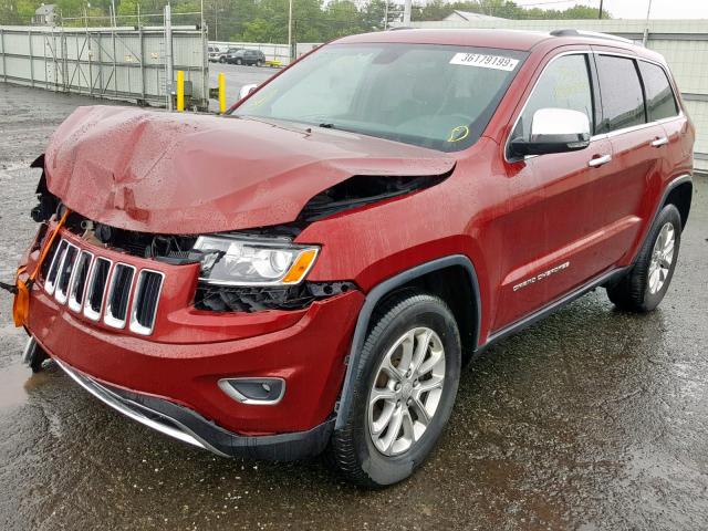 1C4RJFBGXEC129094 - 2014 JEEP GRAND CHER RED photo 2