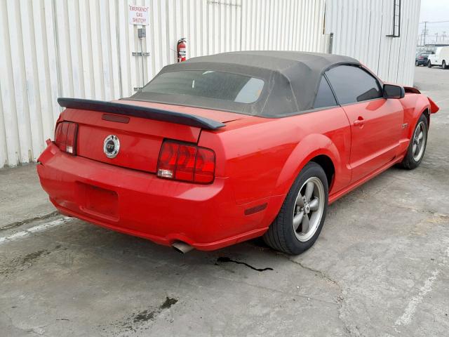 1ZVHT85H855248933 - 2005 FORD MUSTANG GT RED photo 4