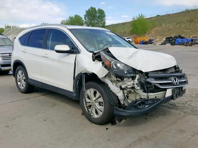 5J6RM4H76DL065664 - 2013 HONDA CR-V EXL WHITE photo 1