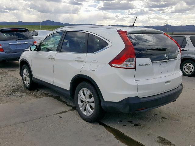 5J6RM4H76DL065664 - 2013 HONDA CR-V EXL WHITE photo 3