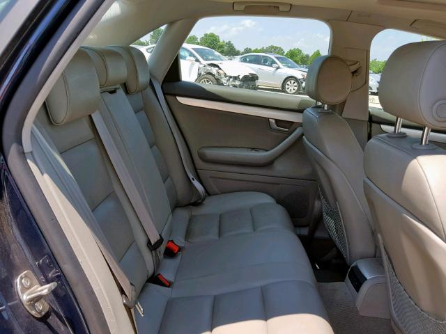 WAUAF68E45A473923 - 2005 AUDI A4 2.0T BLUE photo 6