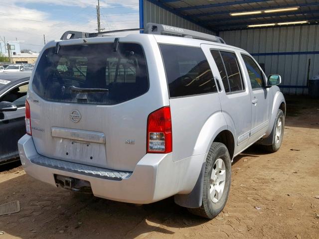 5N1AR18W56C660868 - 2006 NISSAN PATHFINDER SILVER photo 4