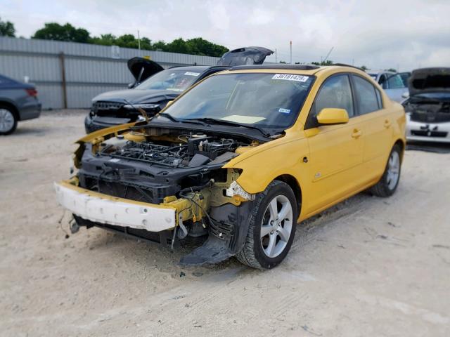 JM1BK123941196729 - 2004 MAZDA 3 S YELLOW photo 2