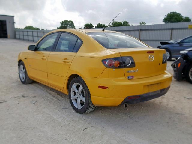 JM1BK123941196729 - 2004 MAZDA 3 S YELLOW photo 3