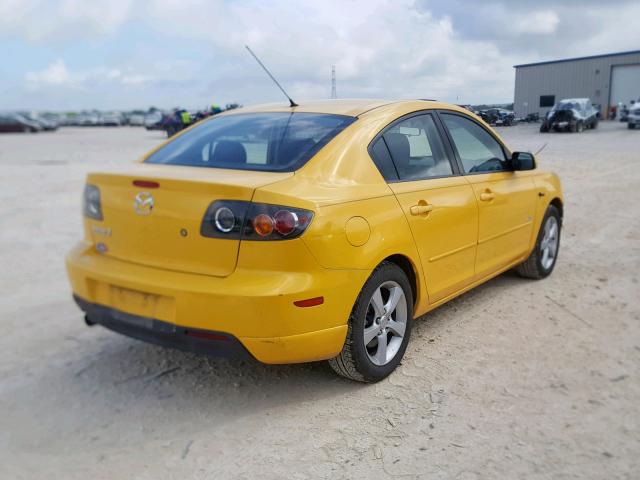 JM1BK123941196729 - 2004 MAZDA 3 S YELLOW photo 4