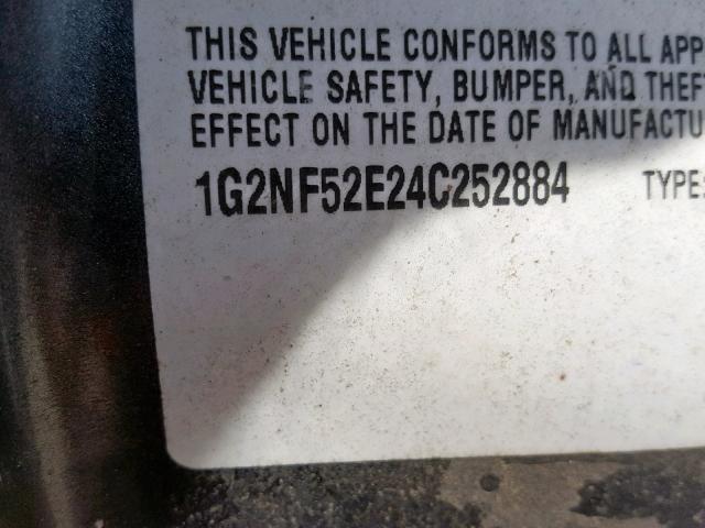 1G2NF52E24C252884 - 2004 PONTIAC GRAND AM S GREEN photo 10