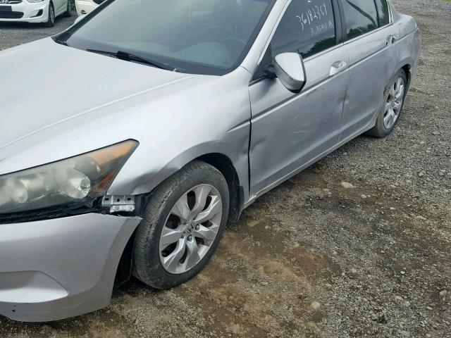 1HGCP268X8A803309 - 2008 HONDA ACCORD EXL SILVER photo 9