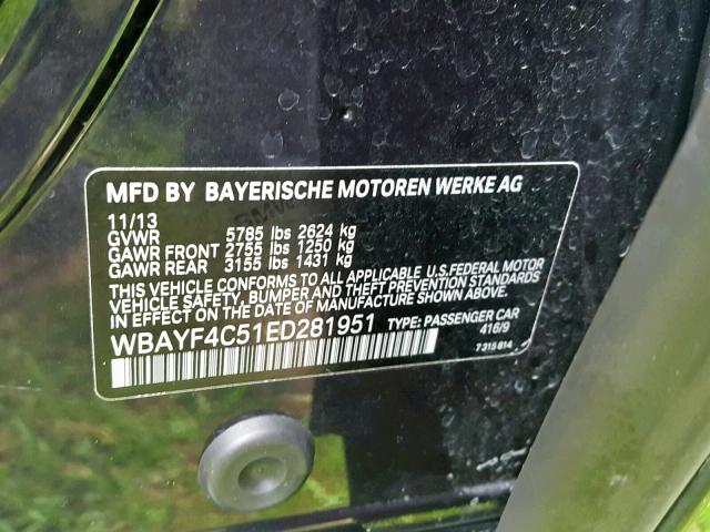 WBAYF4C51ED281951 - 2014 BMW 740 LXI BLUE photo 10