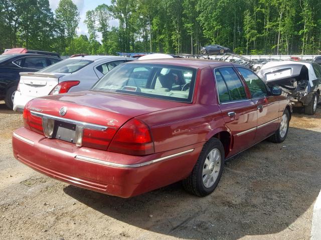 2MEFM75W23X712504 - 2003 MERCURY GRAND MARQ BURGUNDY photo 4