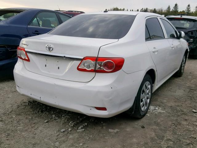 2T1BU4EE8DC088171 - 2013 TOYOTA COROLLA BA WHITE photo 4