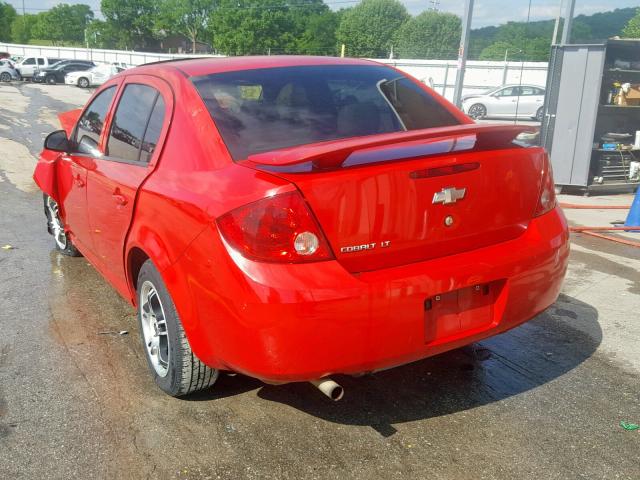 1G1AT58H997111498 - 2009 CHEVROLET COBALT LT RED photo 3