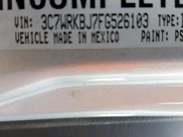 3C7WRKBJ7FG526103 - 2015 RAM 4500 SILVER photo 10