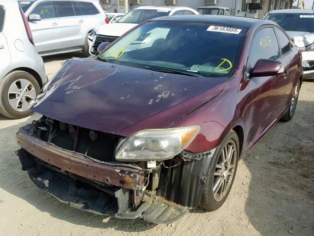 JTKDE177370178516 - 2007 SCION TC MAROON photo 2