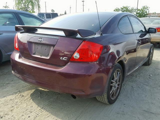 JTKDE177370178516 - 2007 SCION TC MAROON photo 4