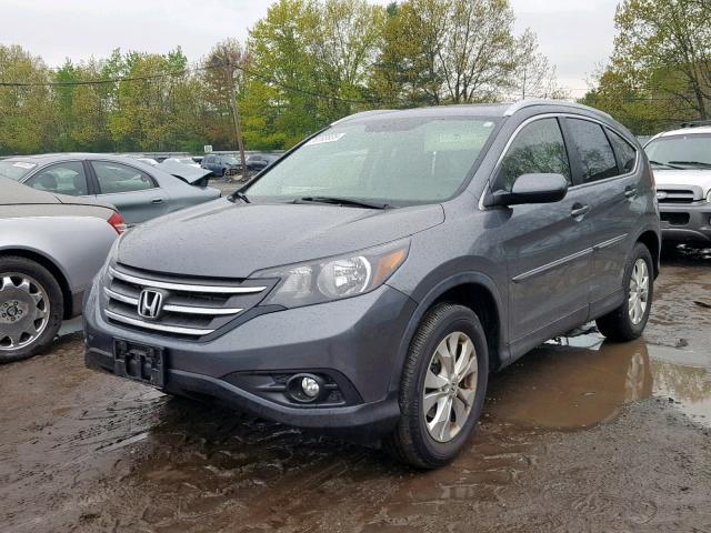 JHLRM4H75CC026281 - 2012 HONDA CR-V EXL GRAY photo 2