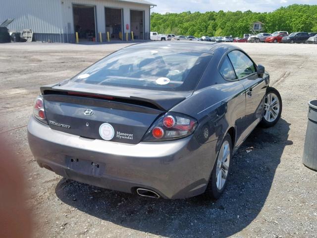 KMHHM66D37U237293 - 2007 HYUNDAI TIBURON GS GRAY photo 4