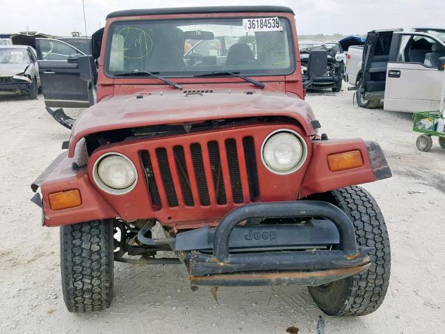 1J4FY19S6WP722287 - 1998 JEEP WRANGLER / RED photo 9