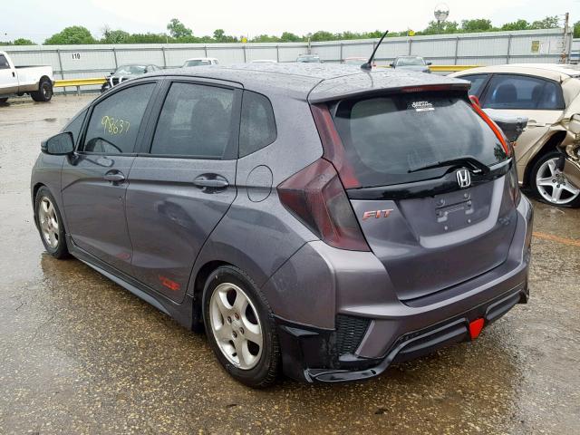 3HGGK5H58FM705870 - 2015 HONDA FIT LX GRAY photo 3