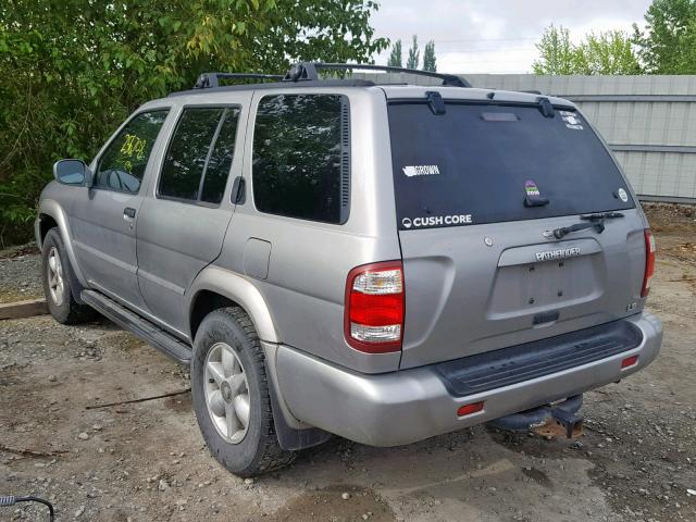 JN8AR07Y8YW421628 - 2000 NISSAN PATHFINDER SILVER photo 3