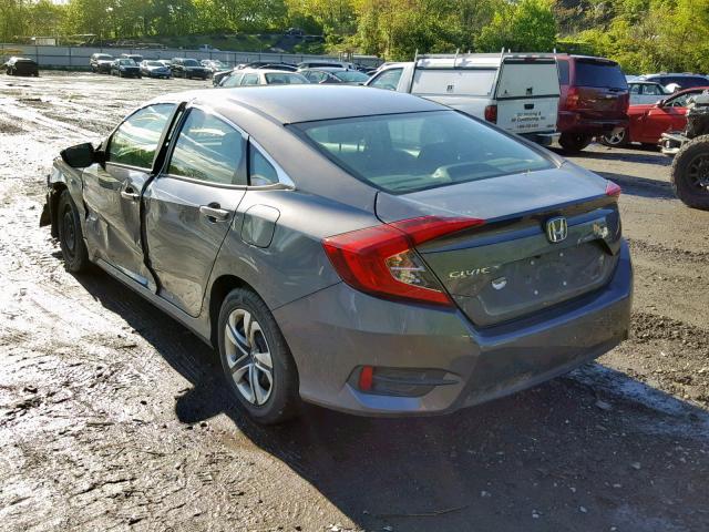 2HGFC2F54JH541941 - 2018 HONDA CIVIC LX GRAY photo 3