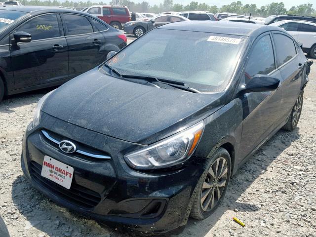 KMHCT4AEXHU380275 - 2017 HYUNDAI ACCENT SE BLACK photo 2