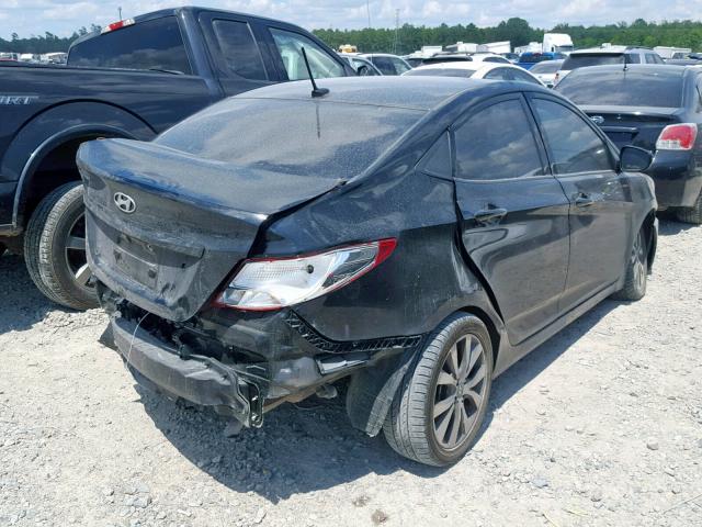 KMHCT4AEXHU380275 - 2017 HYUNDAI ACCENT SE BLACK photo 4