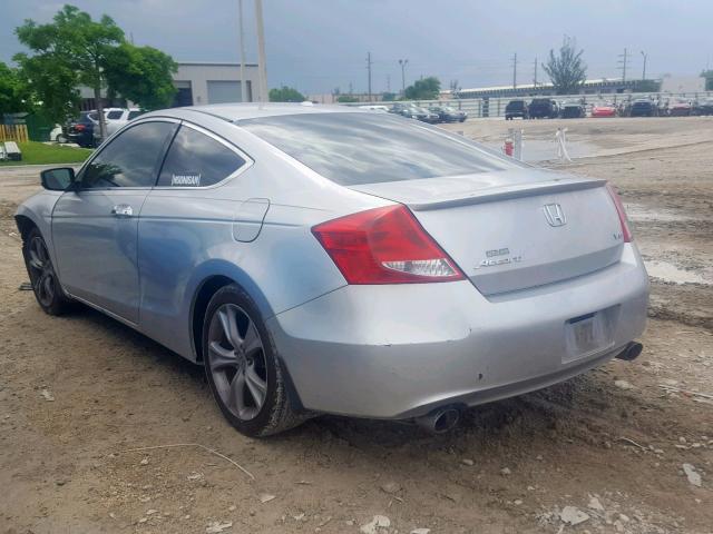 1HGCS2B8XCA010430 - 2012 HONDA ACCORD EXL GRAY photo 3