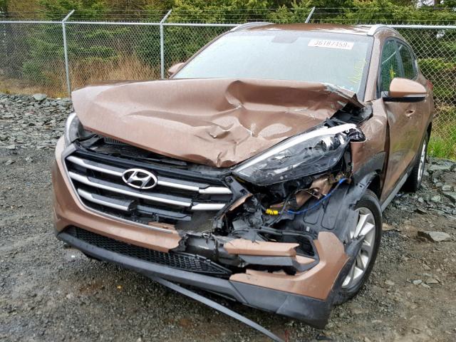 KM8J3CA44HU302602 - 2017 HYUNDAI TUCSON LIM BROWN photo 9