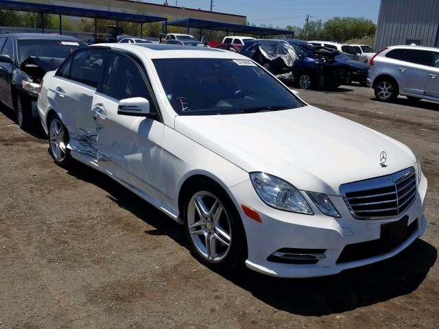 WDDHF5KB9DA763198 - 2013 MERCEDES-BENZ E 350 WHITE photo 1