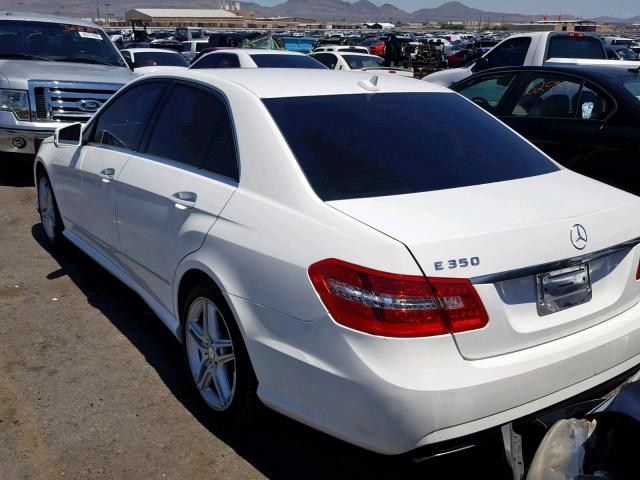 WDDHF5KB9DA763198 - 2013 MERCEDES-BENZ E 350 WHITE photo 3