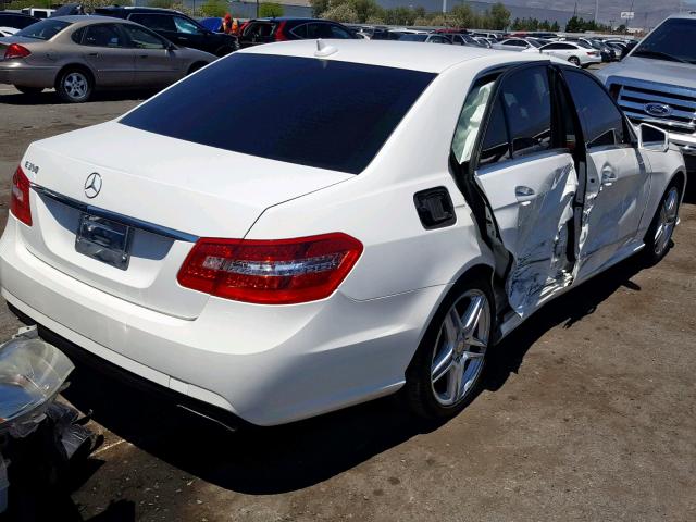 WDDHF5KB9DA763198 - 2013 MERCEDES-BENZ E 350 WHITE photo 4