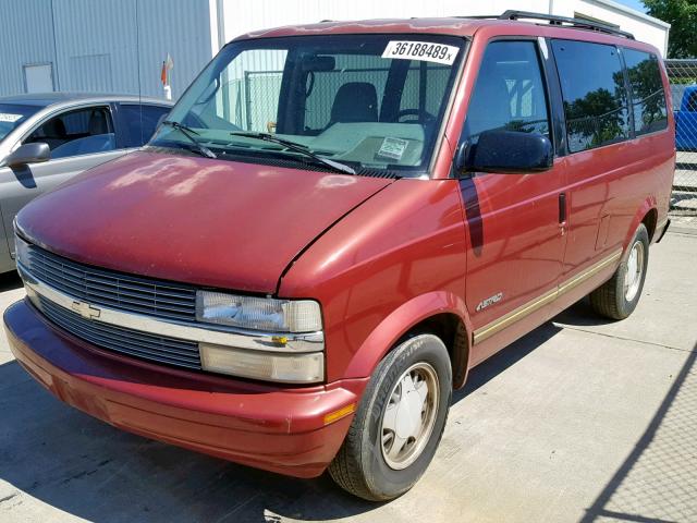 1GNDM19W3SB191530 - 1995 CHEVROLET ASTRO MAROON photo 2