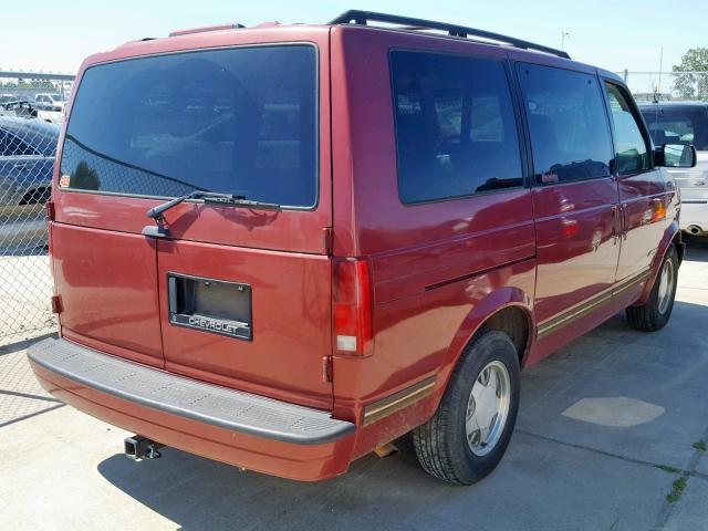 1GNDM19W3SB191530 - 1995 CHEVROLET ASTRO MAROON photo 4