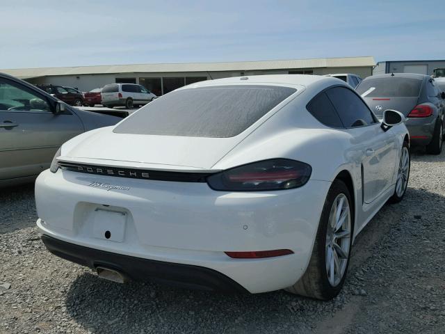 WP0AA2A88JK260637 - 2018 PORSCHE CAYMAN WHITE photo 4